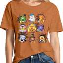 Halloween Chicken Shirt for Women Chicken Nugget Shirts Halloween Spooky Season T-Shirt Funny Nuggets Meal Tee Size 2 XL