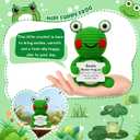 2 x JoycuFF Best Friend Friendship Gifts for Women Mini Funny Frog Birthday Gifts for Women Friendship Gift Positive Crochet Animal Emotional Support Handmade Crochet Frog