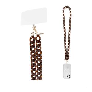 CaseMate Crossbody Phone Lanyard / Chain [Works with All Phones] HandsFree Strap  Cell Phone Charm  Neck Chain Holder for iPhone 17 Pro Max / 16 Pro Max / 15 Pro Max / 13 / S25  Tortoiseshell