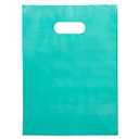Choice Marts 100 Teal Plastic Bags With Handles – 12"X15" Glossy 2 Mil Thick Teal Gift Bags For Merchandise And Small Business