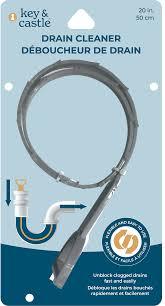 Jacent Reusable Flexible Drain Cleaner Snake, 20 Inches Long - 1 Pack Grey