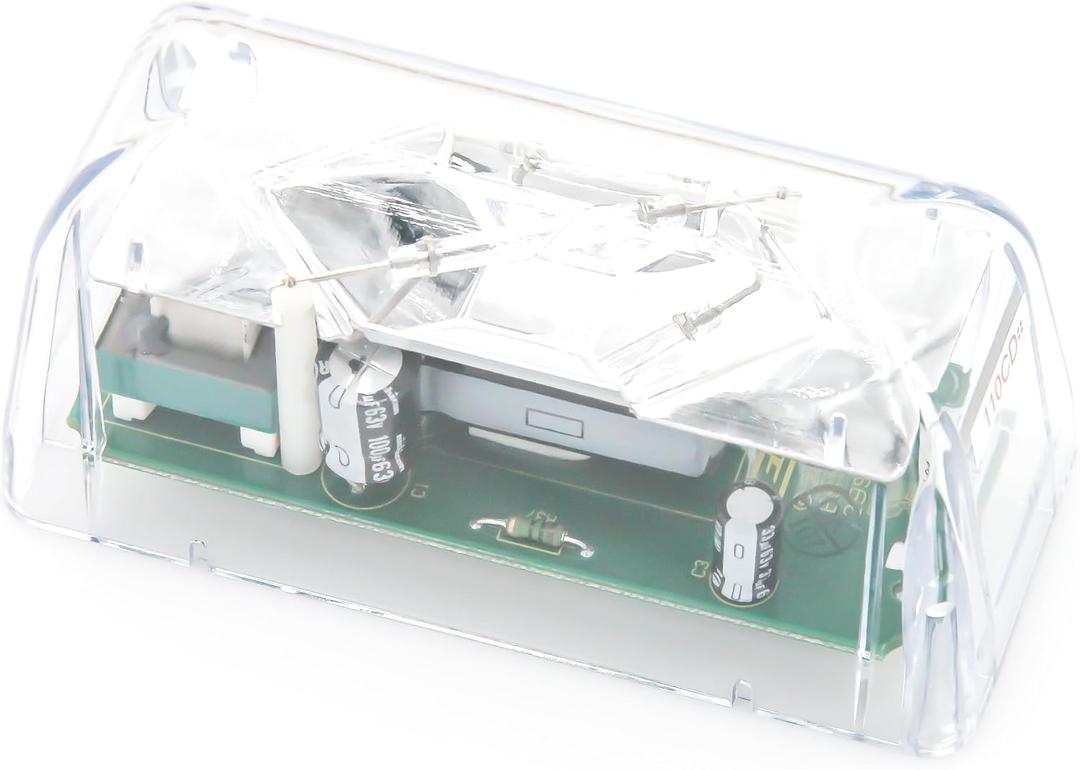 12VDC Xenon Strobe Light – Emergency Fire Alarm Flashing Beacon with White Flash – 60 FPM – for Security Panels, Buildings, Hotels, DIY Projects