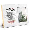 Best Mom Gift, Mum Gift From Daughter, Appreciation Gifts for Mom, Mum I Love You Wood Picture Frame for 4x6 Inches Photo