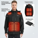 LXZNCD Heated Jacket for Men with 16000mAh Battery Pack, Winter Windproof Waterproof Soft Shell Mens Heated Jackets Coat