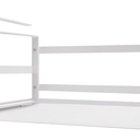 Nxconsu 1 Pack Under Shelf Storage Basket Organizer Hanging Holder for Cabinet Pantry Kitchen Cupboard Desk Counter Bookshelf Organization Add-on Space Saver Heavy Duty Slide-in White