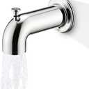 Slip-On Tub Spout with Diverter Long for Bathtub Spout, Fit for 1/2 Inch Slip Pipe, Chrome