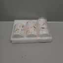 Christmas Flameless Pillar Candles with Remote, Red Buffalo Plaid Reindeer Holiday Decor, Xmas LED Candles Set of 3 (Reindeer Snowflakes Tree)