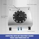 10 Gallon Fuel Cell Polished with Cap Level Sender 6AN 12FT CPE Fuel Line Kit Silver Aluminum