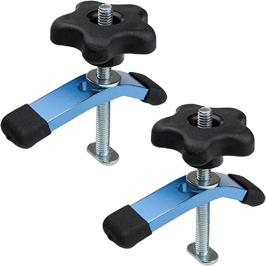 POWERTEC 71389 T-Track Mini Hold-Down Clamp, 3-5/8" L x 3/4" W  2 Pack