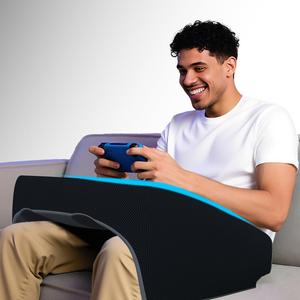 UrbanRoost Reading & Gaming Pillow, Extra Large Lap Pillow for Adults , Memory Foam Support for Reading, Work, Gaming (Switch/Steam Deck), Bed, Sofa - Removable Cover (Dark Gray)