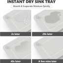 Dish Soap Dispenser Set for Kitchen 16oz Glass Bottle with Stainless Steel Pump, Instant Dry Tray, Perfect for Kitchen Decor and Bathroom Accessories, Womens Gifts for Christmas