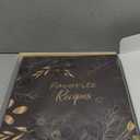 Recipe Binder with Plastic Sleeves, Full Page Cards and Dividers, Recipe Binder 8.5x11 3 Ring, Blank Recipe Book Binder to Write in Your Own Recipes (Black Floral)