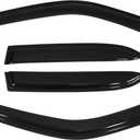 Window Visors Compatible with 1998-2002 Toyota Corolla, Dark Smoke Car Rain Sun Window Shade Guard Visor Smoke by IKON MOTORSPORTS, 1999 2000 2001