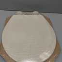 Bemis 500EC Durable Wood Toilet Seat with Easy Clean Hinges, Made in USA, Round, Almond