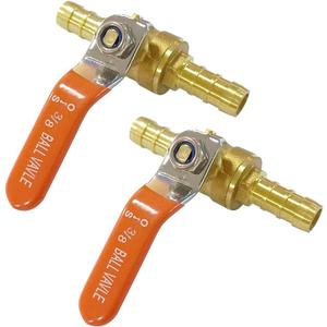 3/8" PEX Ball Valve Brass Shut off gate Valve for Cold and Hot water (Pack of 2)