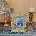 Vintage Picture Frames 5x7 Ornate Gold Antique Picture Frames with Glass Front, Wall Mount or Tabletop Display, Vintage Home Decor Victorian Gallery Wall Decor Decorative Floral Design,Gold