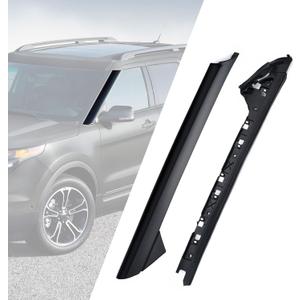 Windshield A-Pillar Molding Trim Kit Left Driver Side Compatible with 2011-2019 Ford Explorer Replaces: 926-450, BB5Z7803137AA, BB5Z7803145AA