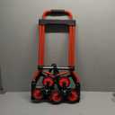 Stair Climbing Hand Truck Dolly 200 LB Capacity,Stair Climber Hand Truck Foldable with Scalable Handle,Stair Climbing Dolly Cart for Stairs,Moving,Shopping(Red)