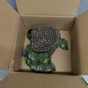 JIHAQUA Resin Large Turtle Tank Accessories Reptile Hideouts Cave Habitat Decor for Gecko Leopard Lizards Toad