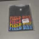 HELLO MEOW Field Day Shirts for Kids with Cute Graphic Crewneck Cotton T-Shirt for Boys & Girls (5-8 Years) (US, Age, 6 Years, 7 Years, Black Rainbow Font)