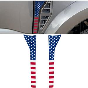 Fender Badge Emblem Sticker Accent Decal American Flag Cover for Ford F250/F350 Black 2023 2024 2025