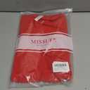 Missufe Women's Sleeveless Spaghetti Strap Ruched Bodycon Sundress Summer Casual Mini Cami Dress (Red, Medium)