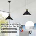 Battery Operated Pendant Lights,Rechargeable Pendant Light with Remote,Black Gold Pendant Light Fixtures for Kitchen Island,Modern Industrial Hanging Lights for Dining Room Hallway Entryway(2 Pack)