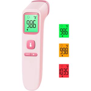No-Touch Thermometer for Adults and Kids, Digital Accurate Baby Thermometer with Fever Alarm, 1 Second Fast Result, FSA HSA Eligible, Easy to use, 2 in 1 Mode (Pink)