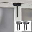 2 Metal Bifold Door Locks Adjustable Double Door Lock Kit (Fits 0.6" - 2" Folding Door) Heavy-Duty Child & Pet Proof Safety Lock for Closet,Cabinet,Pantry, Rust-Resistant No Drill Installation, Black