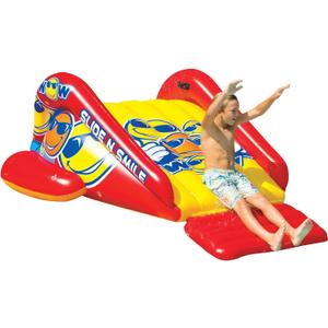 WOW Sports Slide N Smile Pool Inflatable Water Slide with Sprinklers, Large