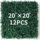 Grass Wall Panels - 12 Pcs, 20" x 20" Topiary Hedge Plant Greenery Wall Backdrop Decor - UV Protected Faux Boxwood Panels