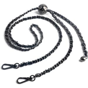 Thin Purse Chain Strap Adjustable - Replacement for Small Shoulder Crossbody Bag, 51 Inches Long Black