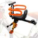 Child Bike Seat - Front Mount, Kids Bike Seat for Adult Bike,Retractable Baby Bike Seat Front Mounted, Toddler Bike Seat for Children 2~6 Years (without crossbar-A)