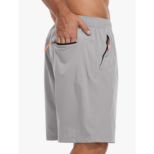 SPOSULEI Men's Athletic Hiking Shorts Water Resistant Quick-Dry Lightweight Outdoor Sweat Shorts with Zipper Pockets (Small)