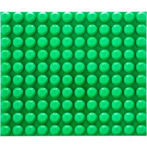 Strictly Briks Mega Toy Building Block Baseplate, Beginner Bricks Stackable Plate, Large Pegs for Toddlers, Compatible with All Major Brands, Kids Gift, Green, 12.5 x 15 inches