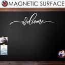 Loddie Doddie Magnetic Chalkboard - 46 in x 34.5 in, Rustic Wood Frame - Menu Board for Kitchen & Magnet Display - Mounting Hardware & Hanging Chalkboard - Meal Planning Chalk Calendar Board for Wall