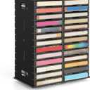 Rotating Cassette Tape Storage Holder, 52 Slot Cassettes Organizer Rack, Audio Cassette Tape Display Shelf, Ideal Gift for Cassettes Collectors, Black