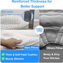 Luxury Oversized Bath Tub Pillow Fits All Bathtubs, Secure Support for Head,Neck,and Back Rest,Relaxing Spa Gifts for Women,Extra Thick & Soft,Anti-Slip Suction Cups,Washable