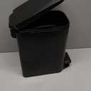 TIPGO Slim Bathroom Trash Can with Lid Soft Close, Step Pedal, 6 Liter / 1.6 Gallon Stainless Steel Trash Bin, Small Garbage Cans for Bedroom, Office, Kitchen (Matte Black)