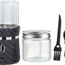 Unique Electric Herb Grinder, Small Spice Grinder Electric herb Grinders Mini Size 2x3.5inches with 2pcs 1.7oz/50ml Glass Jar Herb Jar Portable Grinders Rechargeable Automatic herb Grinder