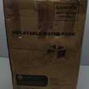 Inflatable Bounce House with Water Sprayers, Water Slides Park with Blower, Dartboard, Basketball Hoop, Deep Pool