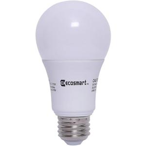 EcoSmart 60W Equivalent Soft White A19 Non Dimmable LED Light Bulb (1-Pack)