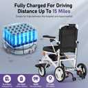 Lightweight Electric Wheelchairs for Adults Foldable Only 35lbs, White