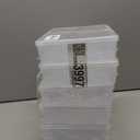 Plastic Storage Containers with Latching Lid for Office supplies, Crayon, Crafts, Pencil Box (White Empty -6 Pack)