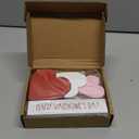 Valentine's Day Tiered Tray Decor, 6-Piece Wooden Heart & House Table Decorations for Valentines Day with Wood Bead Garland with Tassel, Happy Valentine's Day Decor for the Home Mantels (3 colors)