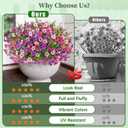Yastouay 12 Bundles Artificial Flowers for Outdoors, UV Resistant Artificial Outdoor Flowers No Fade Fake Outdoor Flowers Plants for Garden Porch Window Box Pot Planters Decor (Mixing+Fern A)