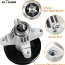 918-04125C 918-04126 618-04126 918-04125 Mower-Spindle Assembly Fit for Cub Cadet 50 inch Spindle Fits for Cub RZT50 LT1050 Lawn Mower LT1050 RZT50 LT1550 LT1554 LTX1050 LGTX1054 (2Pack)