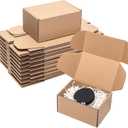 Wowxyz Shipping Boxes 6x4x3" 25 Pack - Brown Kraft Corrugated Cardboard Mailing Box for Small Business, Medium Literature Mailer Packaging Supplies