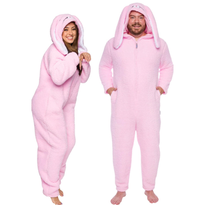 Funziez! Slim Fit Sherpa Adult Onesie - Animal Halloween Costume - Plush One Piece Cosplay Suit for Men, Large