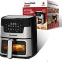 TomaChef Air Fryer 5.3QT with Visible Window, 10-in-1 Digital Cooker(Black)